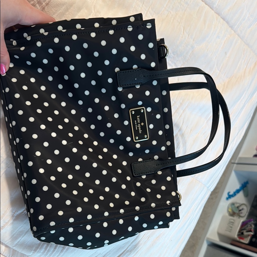 Black and white polka dot Kate spade